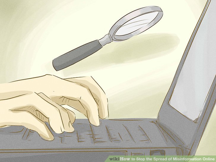 Image of hands typing on keyboard with magnifying glass